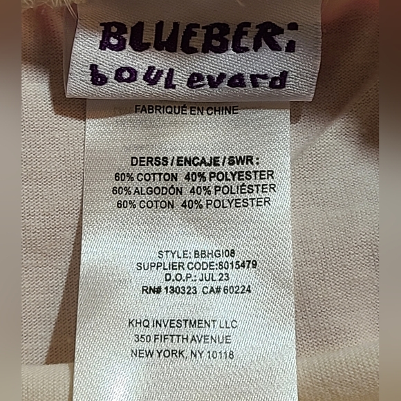 NWT Blueberi Boulevard size 18M red dress/white leggings 2 piece - Picture 13 of 13